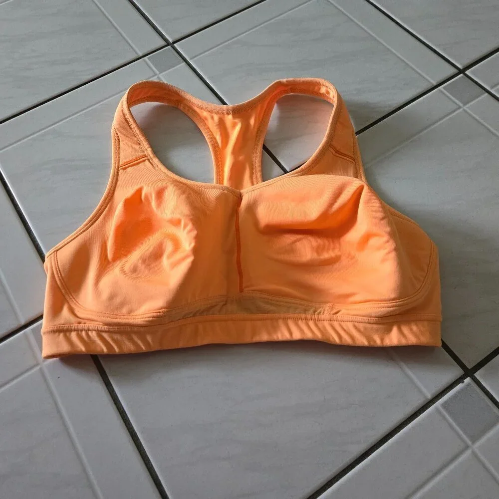 Athleta Hulabraloo Orange Racerback Sports Bra 38C